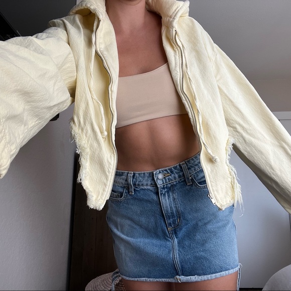 Yellow Zara Jean Jacket - Picture 1 of 7